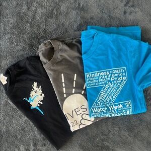 Next Level Apparel Black and Gray Short Sleeve Tees